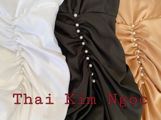 Đầm dự tiệc eo nhún chuổi
