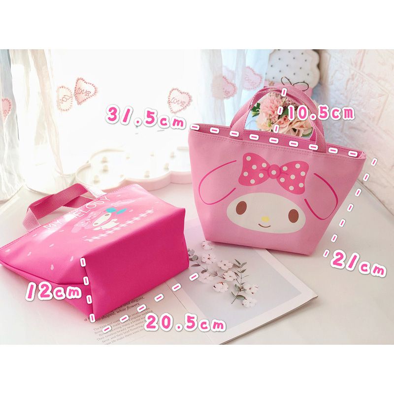 Double Sided Cartoon Stitch Pattern Thermal Insulated Lunch Bag Cool Food Storage Adult Kids School Outdoor Picnic