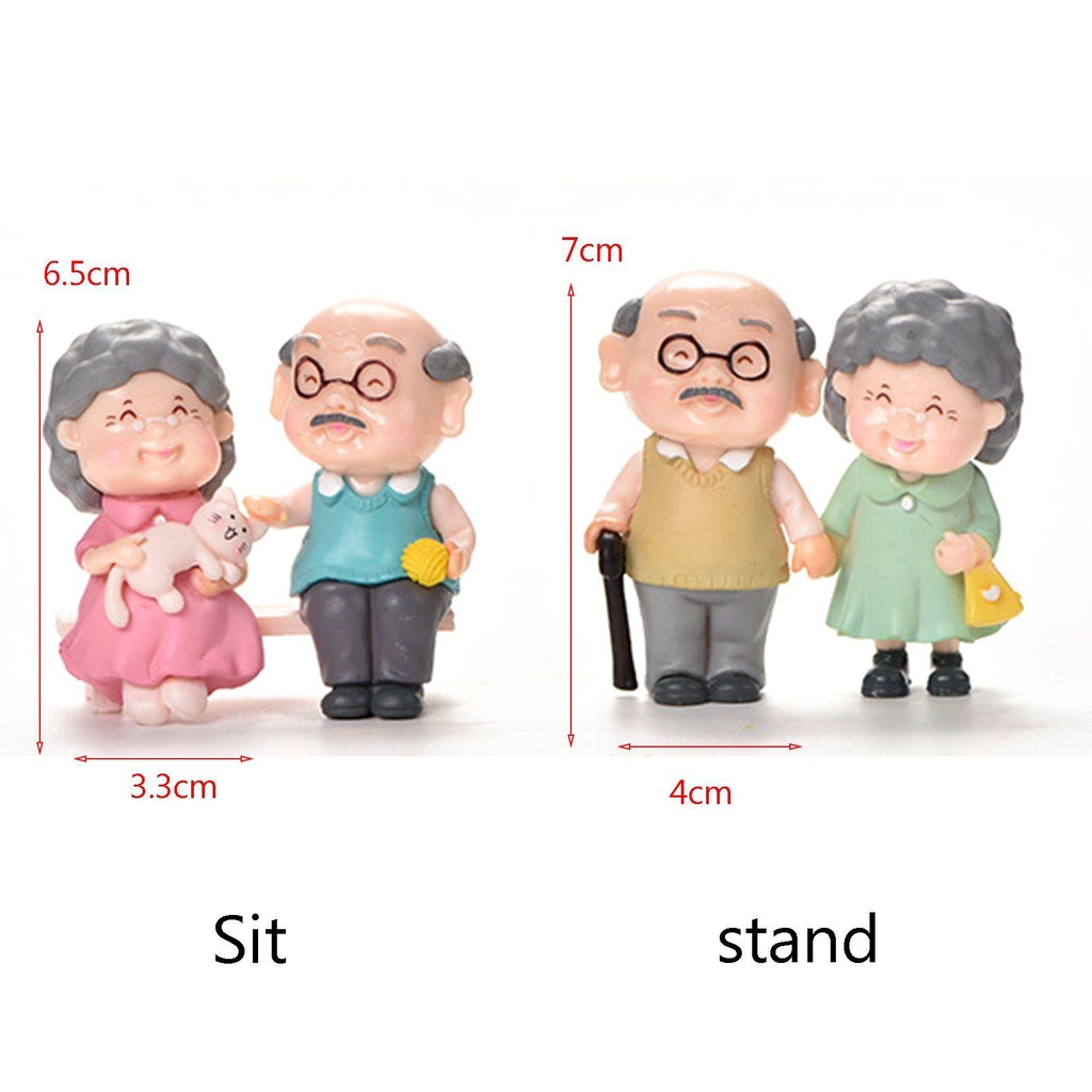 YIYU Đồ trang trí Cặp Đôi Dễ Thương Dùng Trang Trí Bánh Kem Ngày Valentine