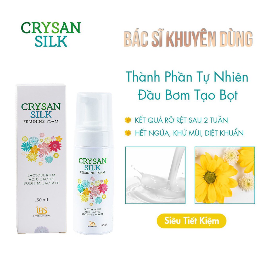 ( XÃ KHO 9k) Dung dịch vệ sinh phụ nữ Crysan Silk ( date 2021)