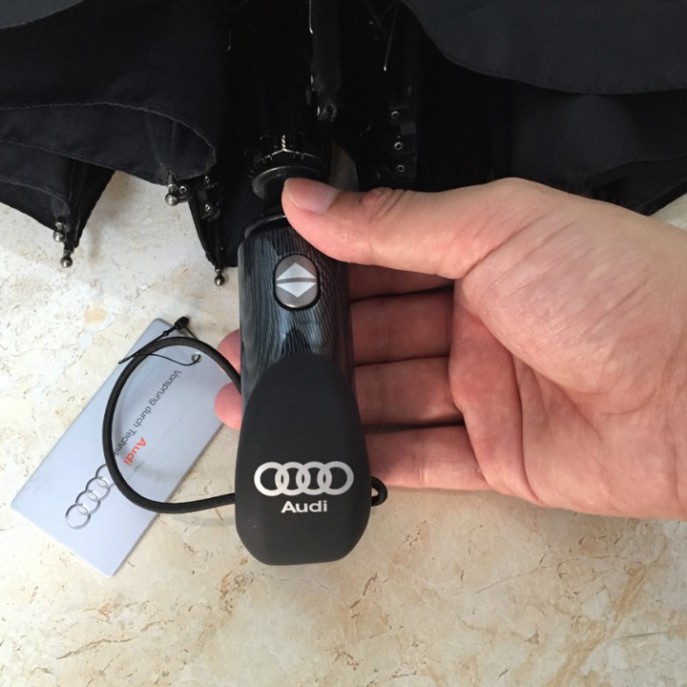 Sản Phẩm Ô, Dù đi mưa nắng gập tự động mở 2 chiều thương hiệu Audi cao cấp AUDI-007 .