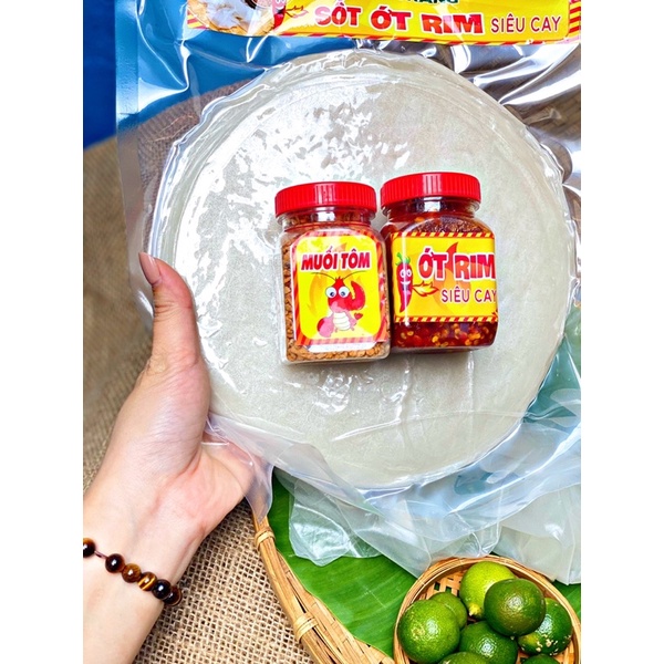 COMBO BÁNH TRÁNG PHƠI SƯƠNG CHẤM SỐT ỚT RIM ( 800gr)