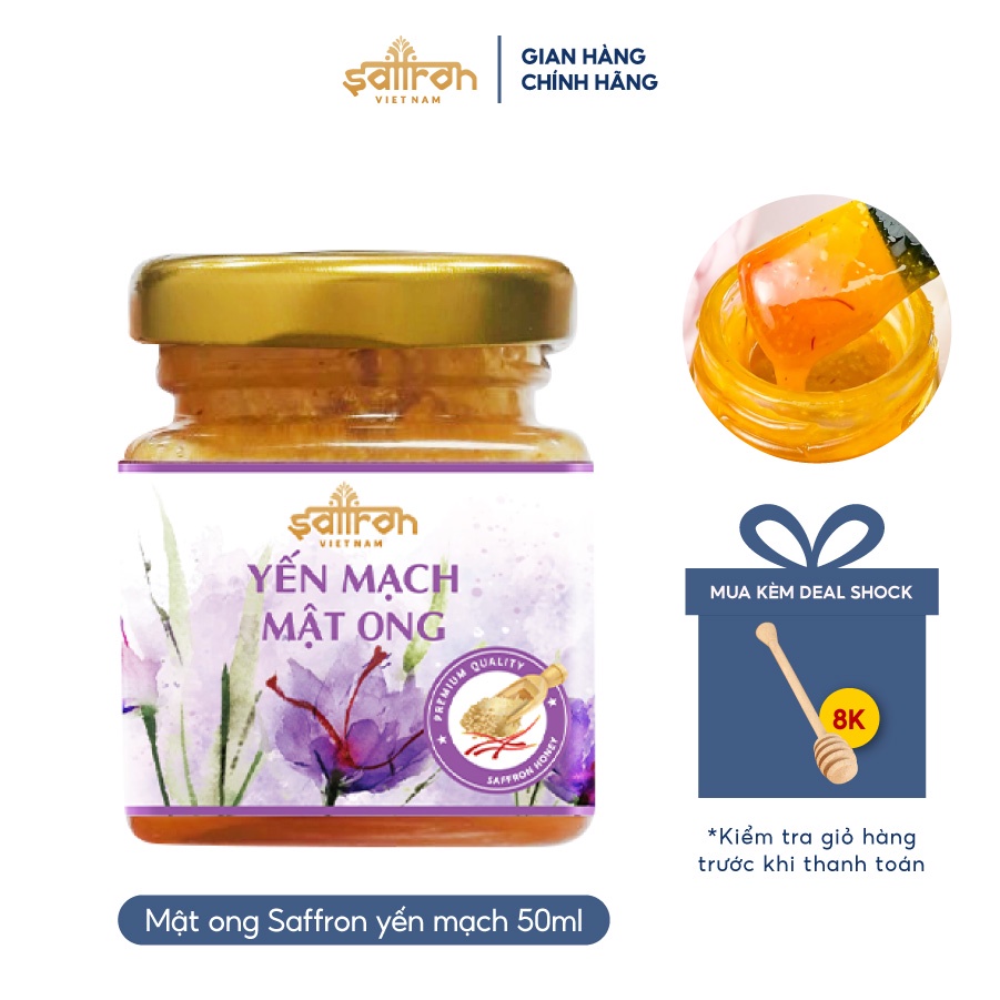 Mật Ong Saffron Yến Mạch 50ml/hũ thương hiệu Saffron Việt Nam