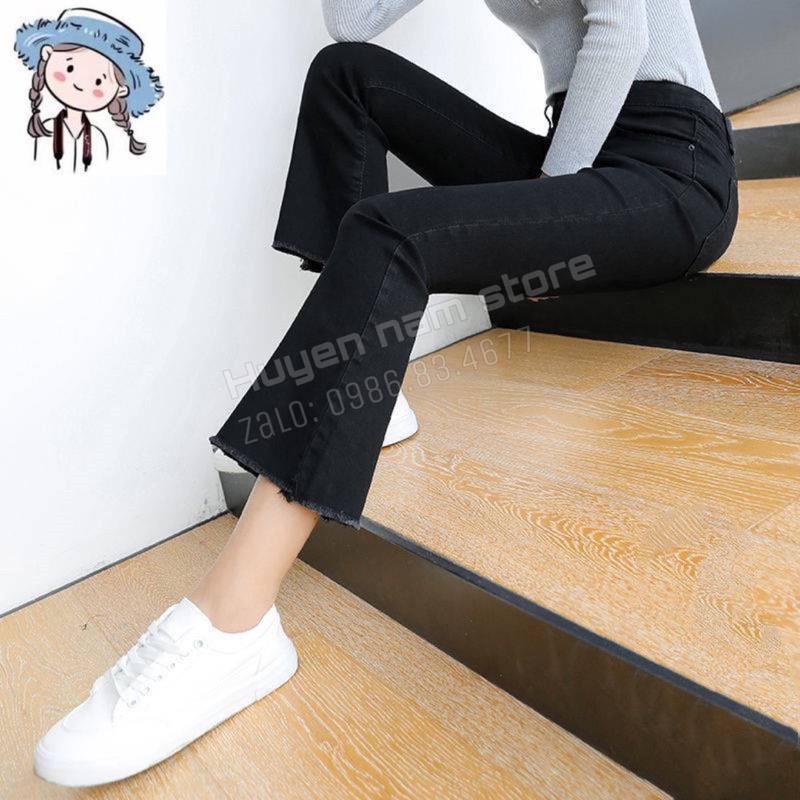 Quần loe đen_kèm ảnh thật