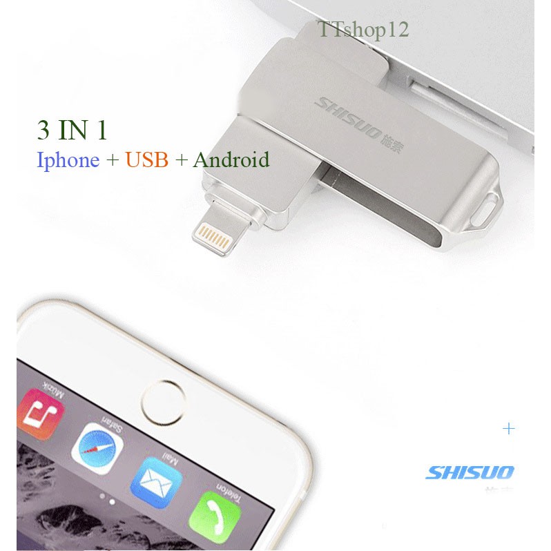 Y Disk chính hãng 3 in 1 USB 3.0 Android IPhone truyền tải siêu nhanh tiện lợi