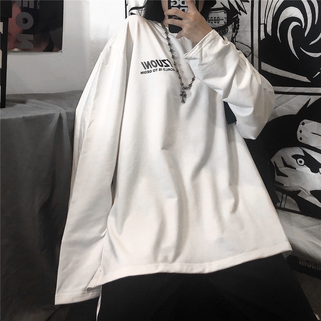 Áo thun tay dài form rộng ZYUONI NEKO.SG, Áo thun Streetwear SWT75