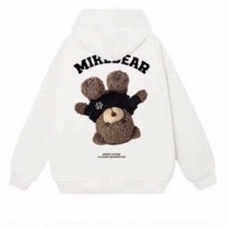 Áo nỉ hoodie zip mikebear mikenco, áo khoác hoodie dây kéo unisex nam nữ form rộng oversize nỉ bông cao cấp