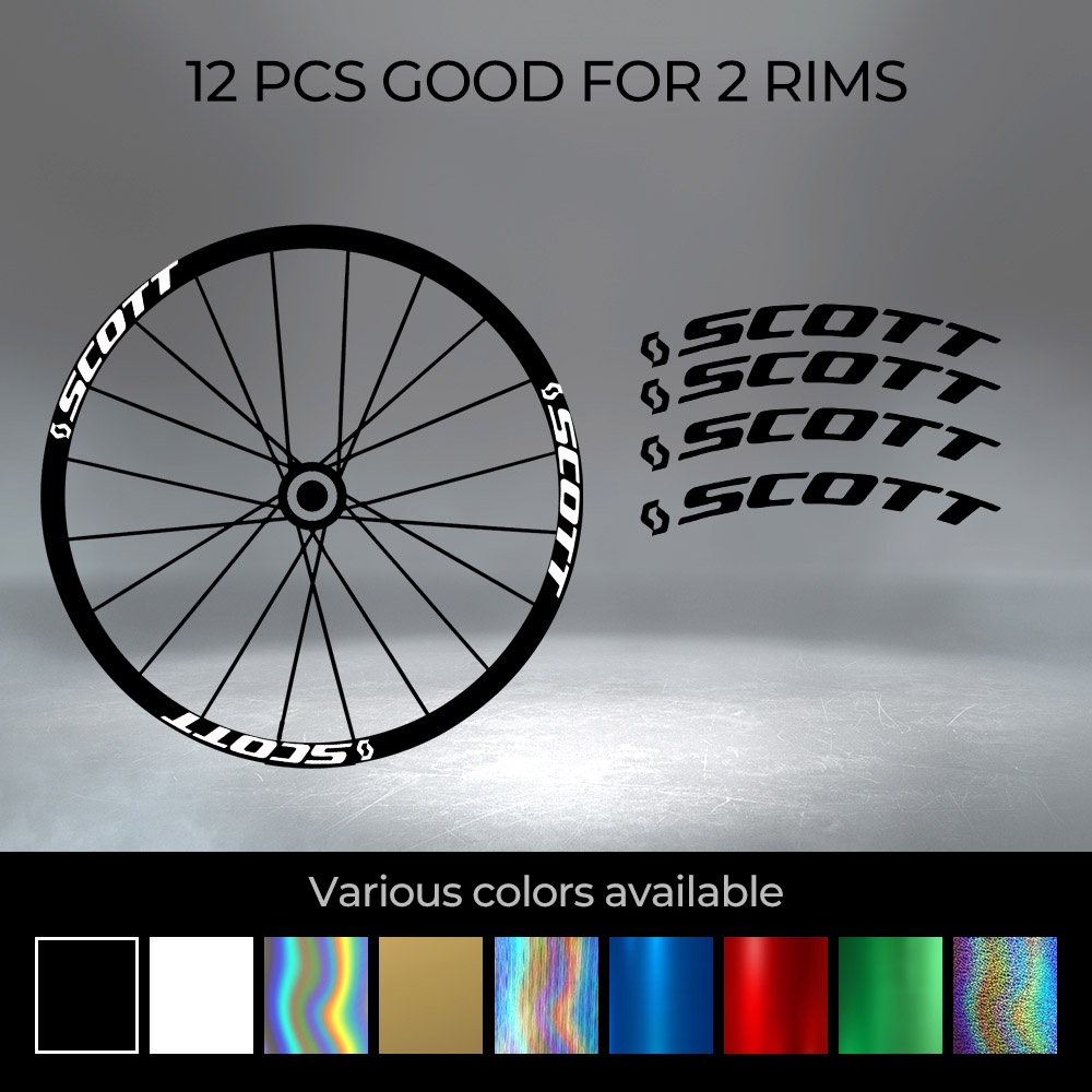 Decal Dán Vành Xe Đạp Scott | 26 | 27.5 | 29 | Miếng Dán Vành Bánh Xe Đạp Leo Núi Chất Lượng Cao