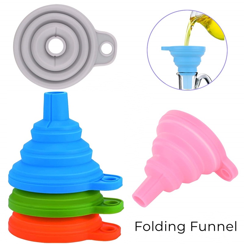 1 Phễu Silicone Gấp Gọn Tiện Lợi Màu Sắc Ngẫu Nhiên