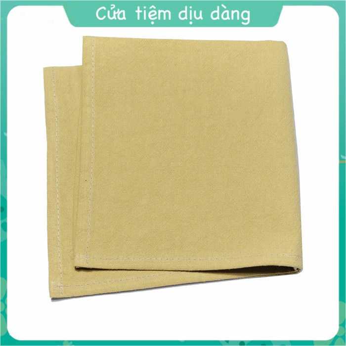 Khăn tay  vải Cara trơn dùng để thêu thủ công 30x30cm
