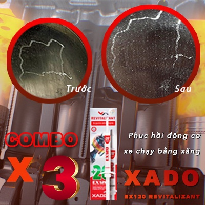 COMBO 3 Hộp (Siêu tiết kiệm) XADO EX120 Revitalizant phục hồi động cơ ô tô chạy bằng xăng