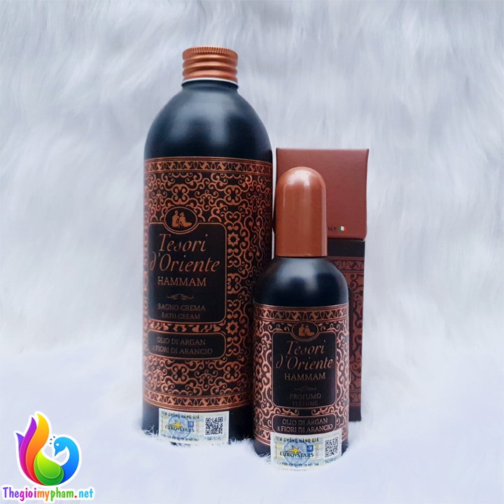 Combo Tesori d'Oriente Tinh Dầu Argan: Sữa Tắm 500ml + Nước Hoa 100ml