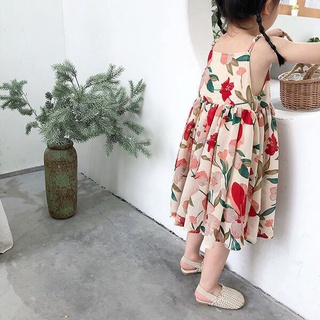 Áo đầm hoa lá cho bé