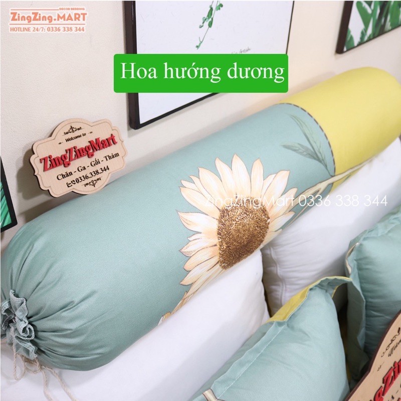 Vỏ Gối Ôm Gòn Bedding Cotton Satin Hàn Quốc Màu Trơn 35x100 cm