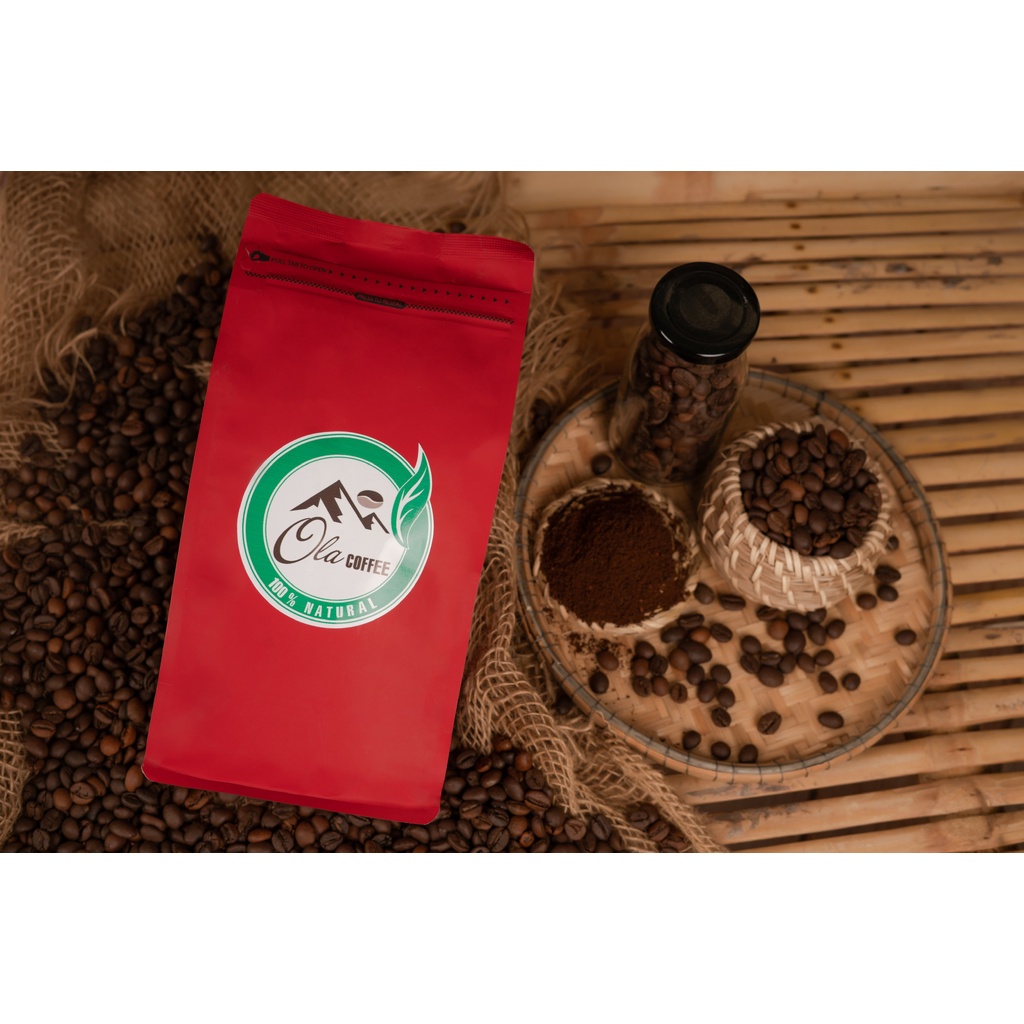 Cafe phối Robusta Arabica pha phin- Cafe rang xay nguyên chất - Cafe rang mộc