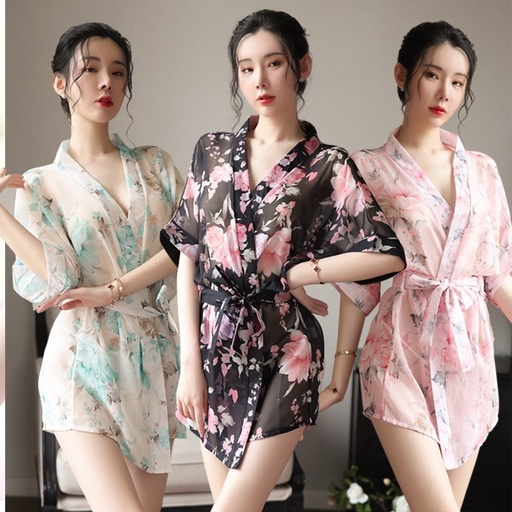 Váy ngủ xuyên thấu gợi cảm kiểu áo choàng kimono hàng nhập cao cấp G70
