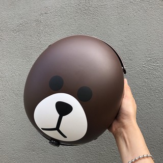 NÓN BẢO HIỂM GẤU NÂU