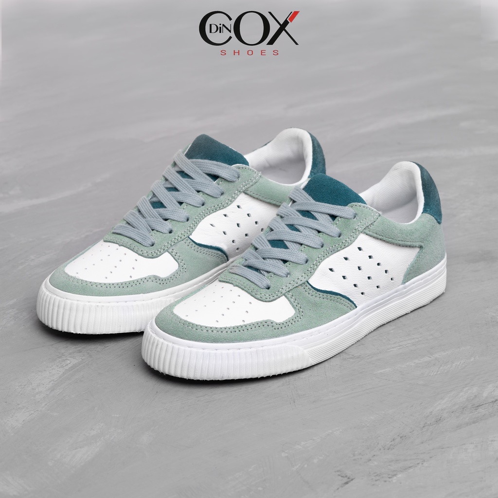 Giày Sneaker Nữ Da Bò Thật DINCOX E03 Green Sang Trọng