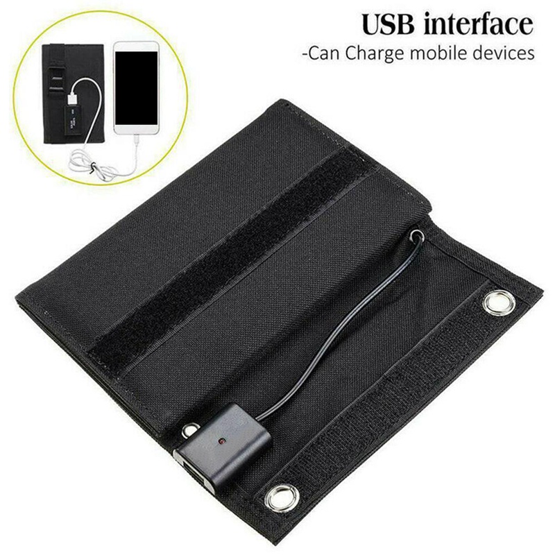 Tấm Sạc Pin Năng Lượng Mặt Trời 70W USB 5V Chống Thấm Nước Gấp Gọn Dành Cho Đi Bộ Đường Dài