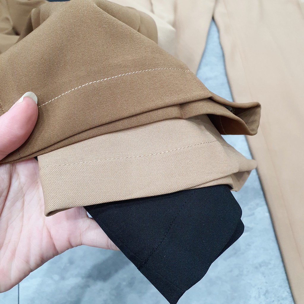 Quần Culottes công sở Xuu Design, Quần ống rộng cạp cao chất liệu tuyết mưa 3 màu đủ size QA05