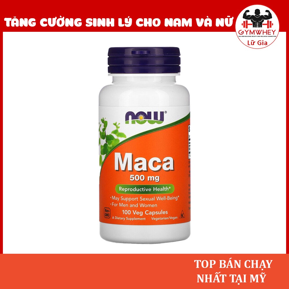 Viên MACA Hỗ Trợ Chức Năng Sinh Lý Cho Cả Nam Và Nữ, Cải Thiện Tâm Trạng Now Maca 100Viên