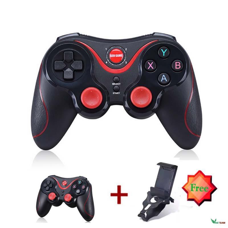 Tay Cầm Chơi Game X3/T3 Có Bluetooth Cho Smartphone, PC, Laptop, Android, IOS, Windows Có Giá Kẹp Điện Thoại