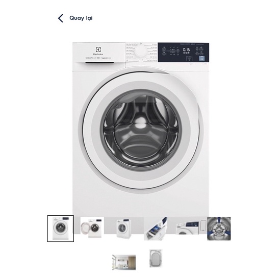 máy giặt của trước Electrolux 8kg Ultimatecare 300- EWF8024D3WB 2022