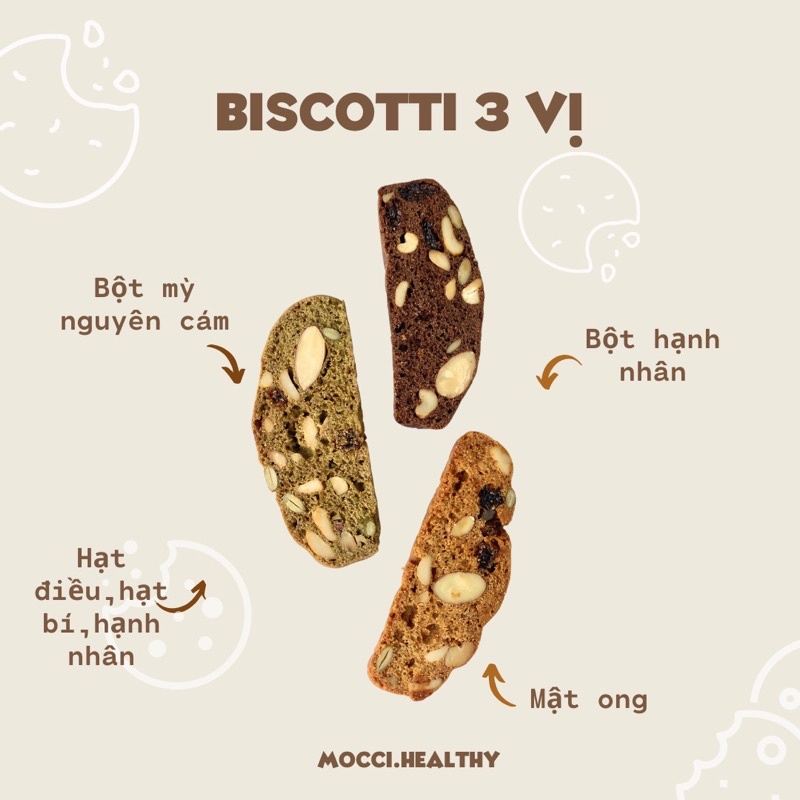 Bánh Quy Biscotti Mix 3 Vị