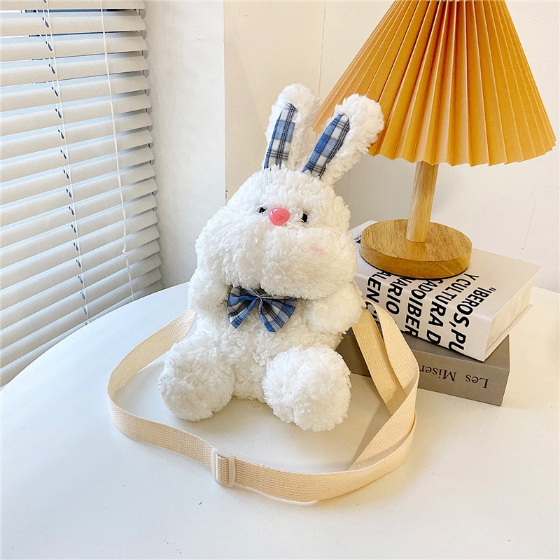 Túi đeo chéo Thỏ Bông Bunny dễ thương, túi gấu bông đáng yêu đeo đi chơi, du lịch phong cách Hàn Quốc