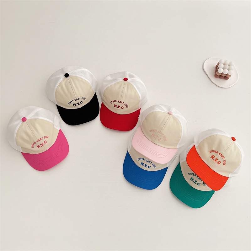 Mũ Lưỡi Trai Phối Lưới Thêu Chữ Màu Sắc Ngọt Ngào Thời Trang Cho Bé