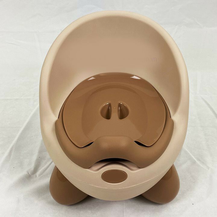 Bô vệ sinh cho bé Hokori dạng ghế ngồi nhựa có tựa lưng hình gấu
