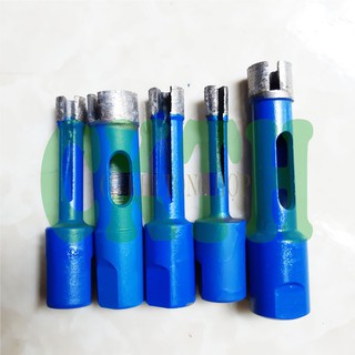 Bộ Mũi Khoét, Mũi Khoan Gạch Men, Đá Hoa,Kính, Gắn Máy Mài Cầm Tay 6-14mm cao cấp