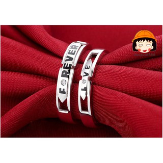 Nhẫn đôi, nhẫn cặp bạc 925 forever love gắn kết yêu thương !