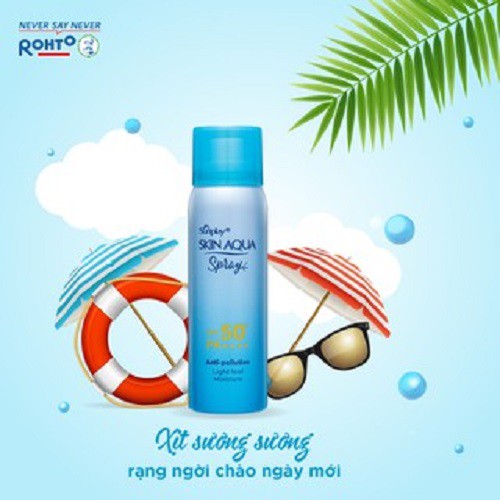 Xịt chống nắng kháng bụi Sunplay Skin Aqua Anti Pollution Spray SPF50+ PA++++ 50g