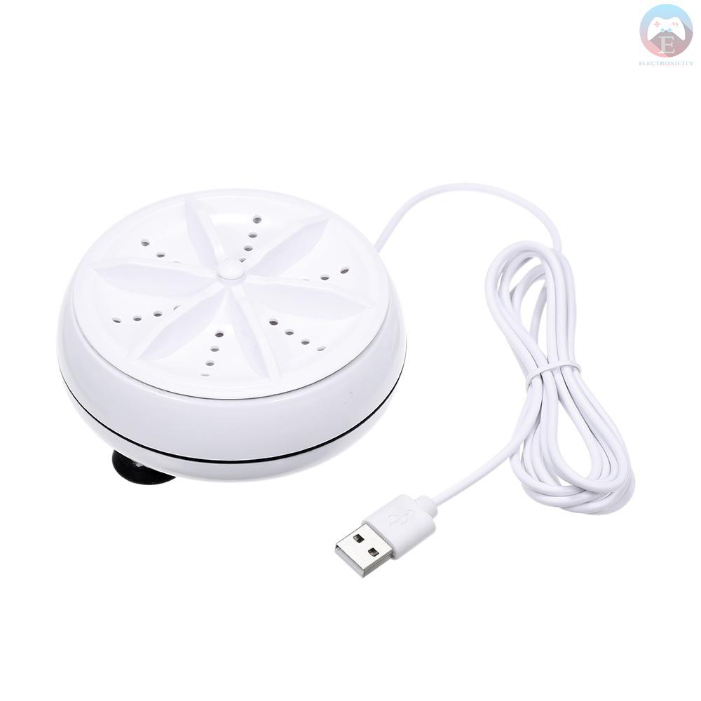 (Hàng Mới Về) Máy Giặt Mini 2 Trong 1 Sử Dụng Sóng Siêu Âm Kèm Dây Cáp Usb Tiện Dụng