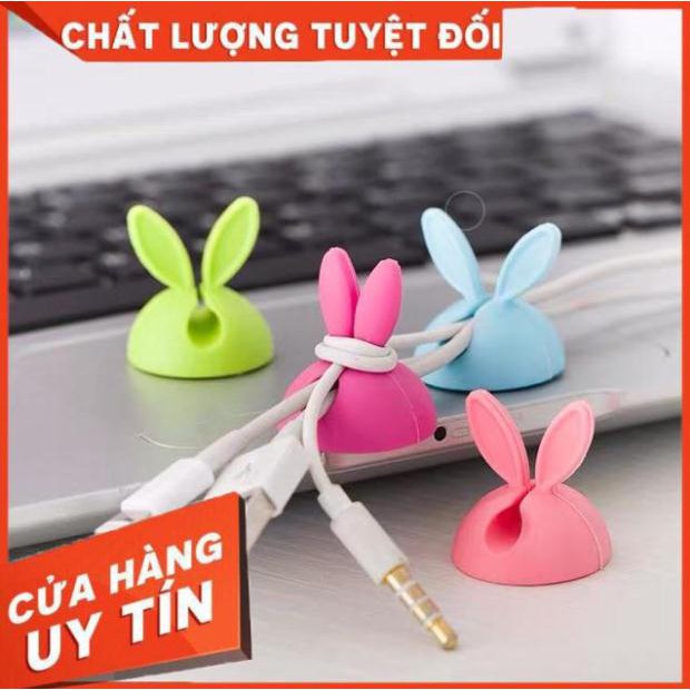 Silicon thỏ con xinh xắn giữ dây cáp,dây điện,tai nghe điện thoại,laptop | BigBuy360 - bigbuy360.vn