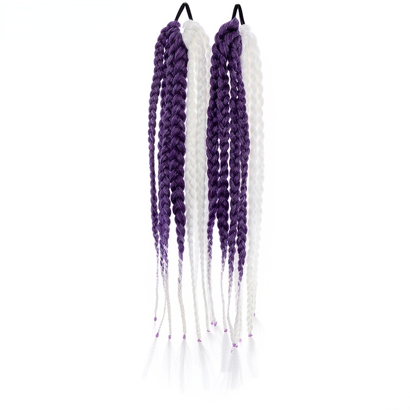 Tóc giả MISS FANCY thắt bím 2 bên 60cm Nhiều màu thời trang cho nữ