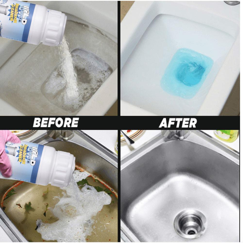 gelaiai Powerful Pipe Dredging Agent Powerful Sink Drain Cleaner for Kitchen Sewer Toilet Closestool Clogging