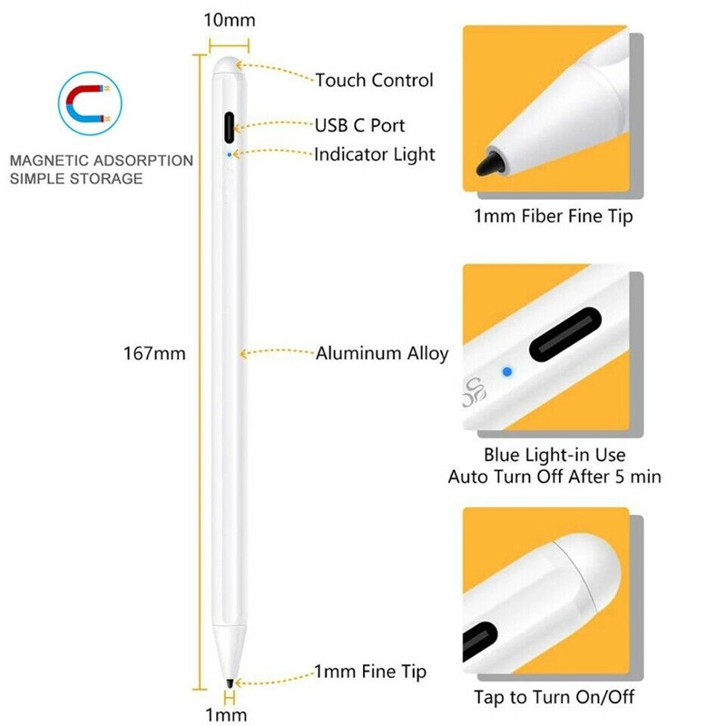 Bút Cảm Ứng Apple Pencil 2 Cho Ipad Pro & Ipad Mini Iphone Ipand Air & Ipad 2018 2019