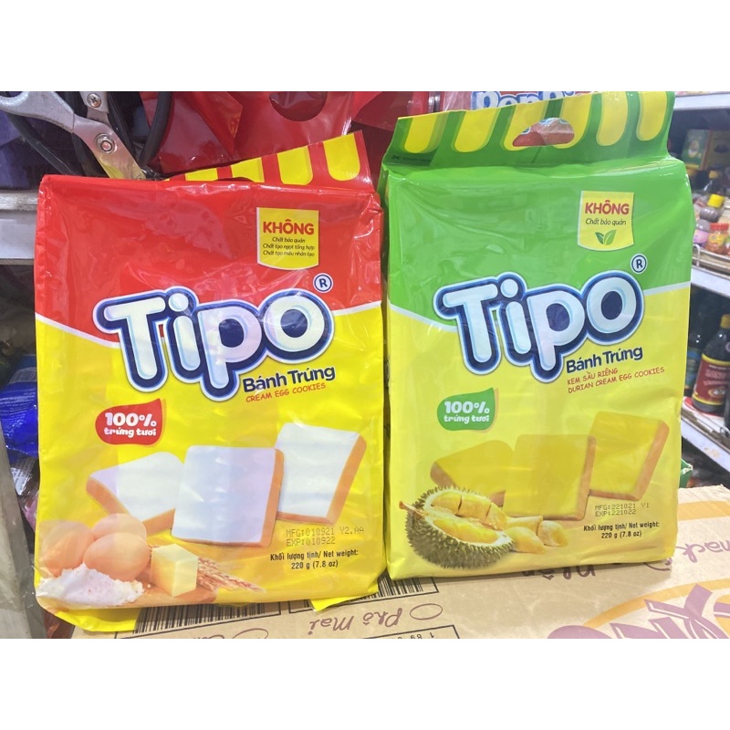 Bánh trứng Tipo túi 220g/500g