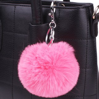 Móc Khóa Lông Xù Hồng