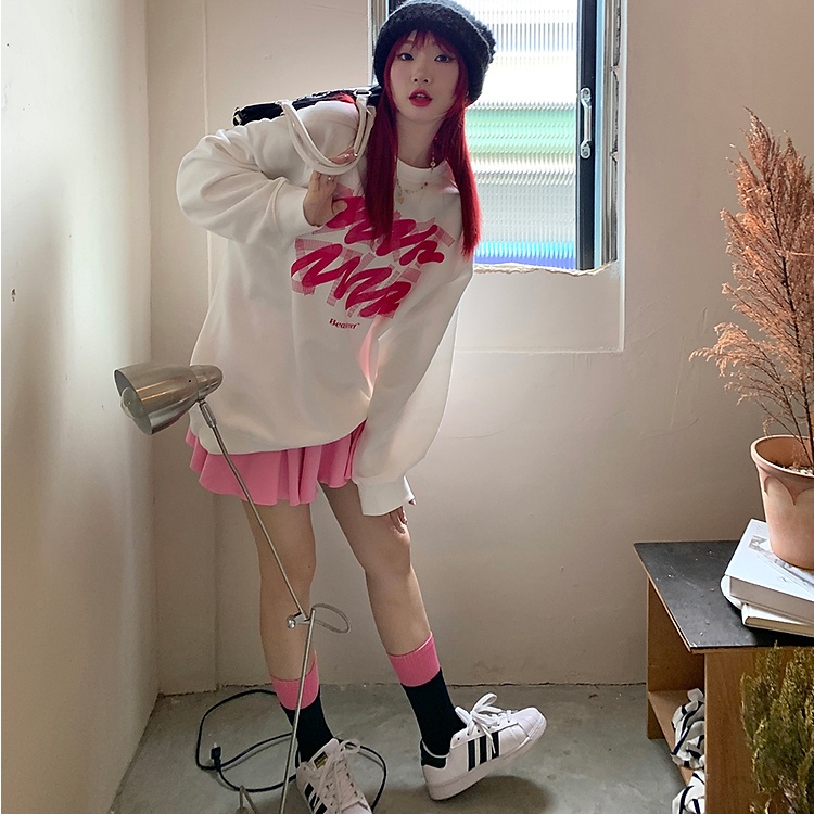 Áo Thun Sweater Mỏng Dáng Rộng Kiểu Hàn Quốc Thời Trang Mùa Thu Cho Nữ