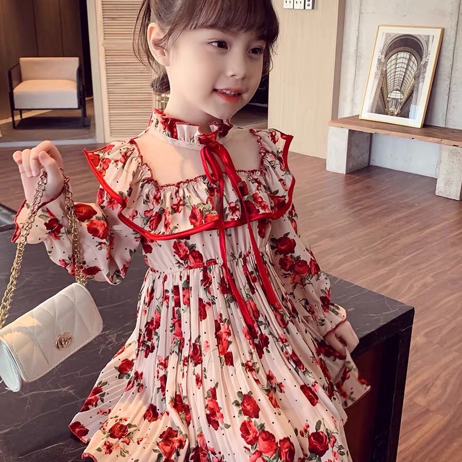 Đầm Công Chúa Chất Liệu Chiffon Thiết Kế Mới Thời Trang Mùa Xuân Dành Cho Bé