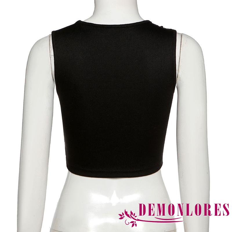 Áo Croptop Màu Trơn Thiết Kế Quyến Rũ Cho Nữ