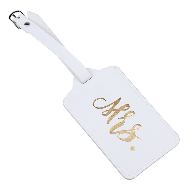 Bộ Vỏ Bọc Hộ Chiếu Màu Trắng Đen In Chữ Mr &amp; Mrs