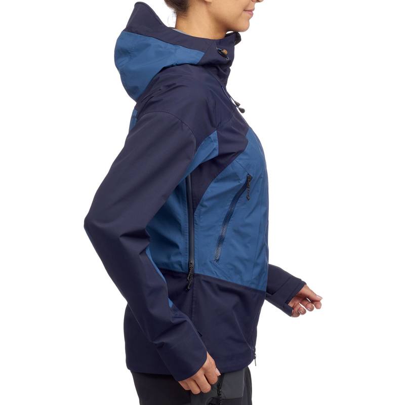 Áo khoác leo núi dã ngoại Decathlon Forclaz trek 700 cho nữ màu xanh dương size S