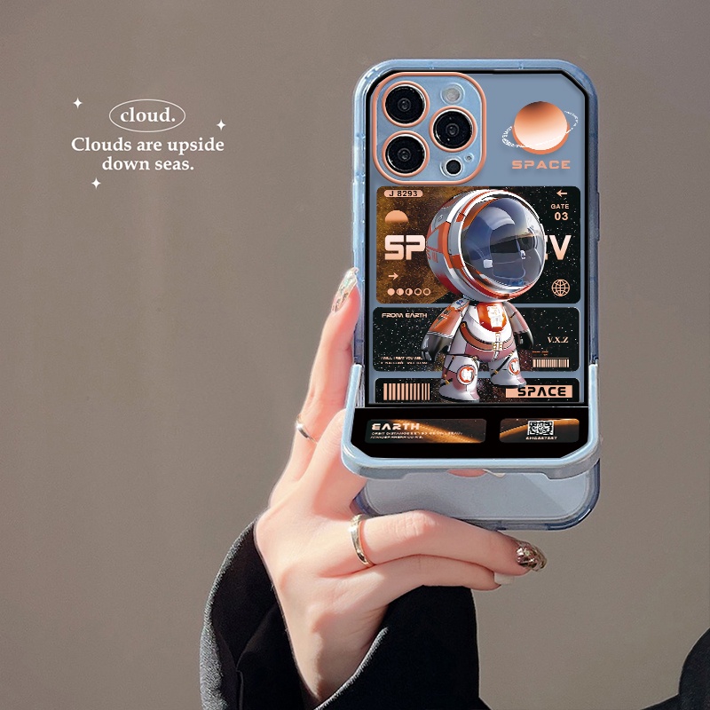 Ốp Điện Thoại TPU Trong Suốt Họa Tiết Phi Hành Gia Cho IPhone 11 13 12 Pro Max X XR XS 8 7 Plus 6 6S 7 SE 2020