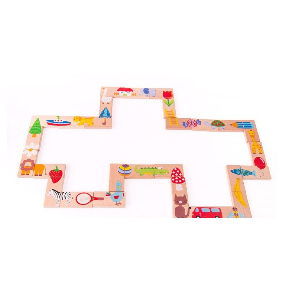 Trò chơi Domino  bằng gỗ trẻ em
