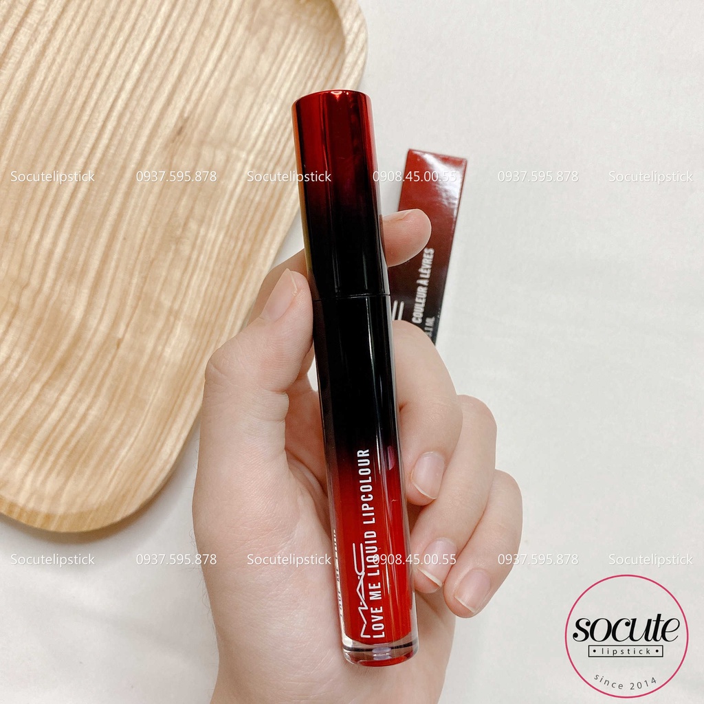 Son MAC Love Me Lipuid Lip Colour - 493 E For Efortless Màu Đỏ Rượu