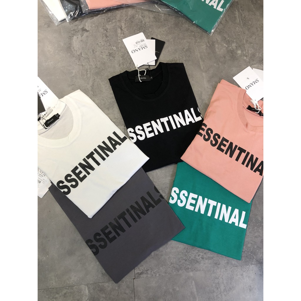 Áo thun nam ESSENTIAL, áo phông  basic, unisex, vải cotton co giãn 4 chiều, thấm hút mồ hôi New | BigBuy360 - bigbuy360.vn